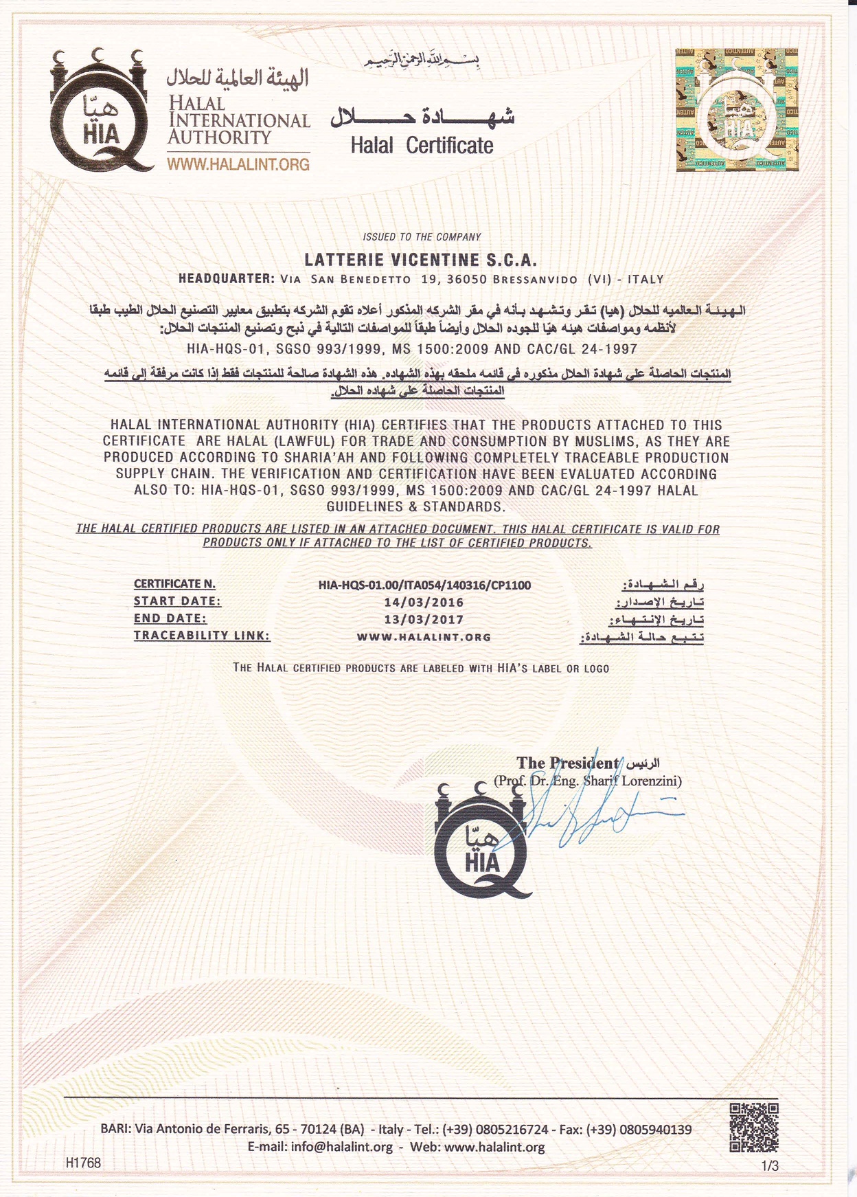 Il certificato Halal